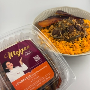 مواد لوبیا پلو با گوشت تکه‌ای